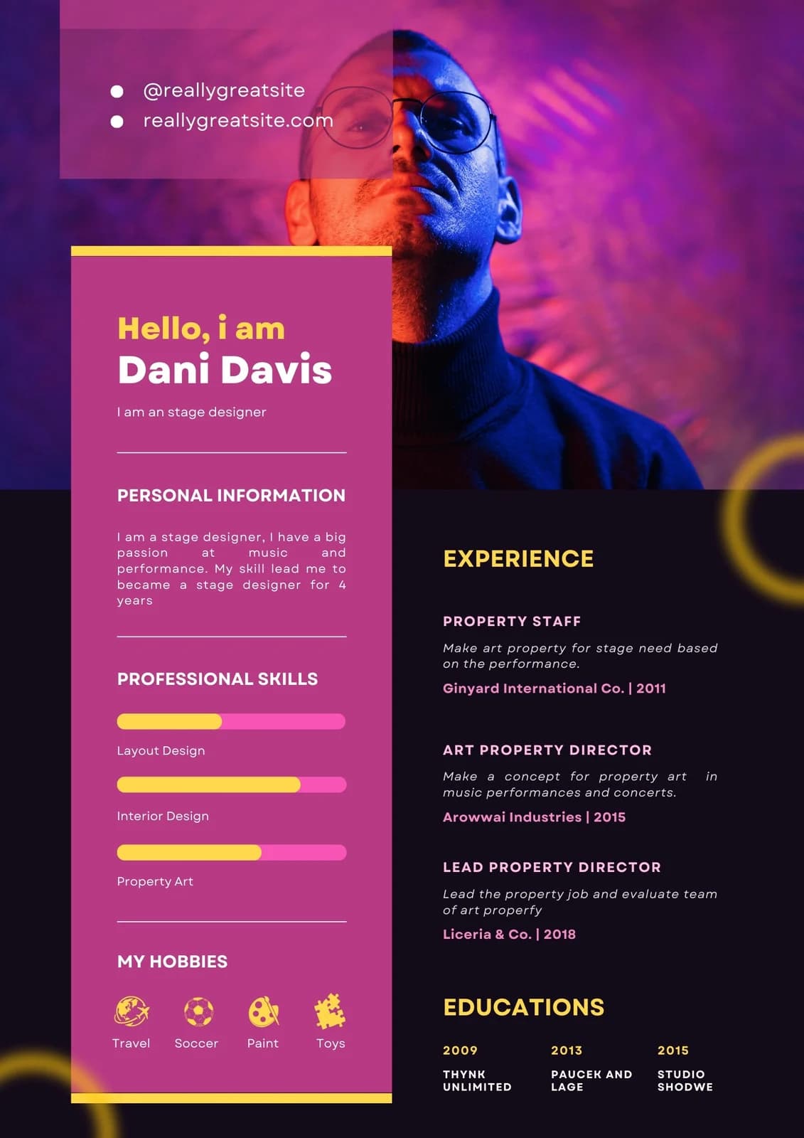 Modern Creative Resume Example